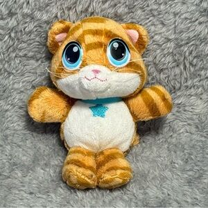 Little Tikes Orange Tabby Cat Plush 7” Blue Star Big Eyes Stuffed Animal Toy